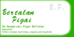 bertalan pigai business card